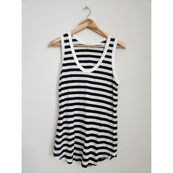 Michael Stars Striped Tank In Black and White | Size S - Picture 3 of 10